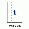Этикетка А4-1 (210 х 297), 100 листов - прямые углы