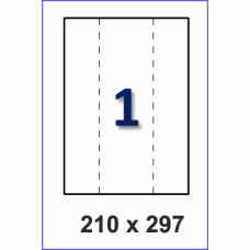 Этикетка в листах А4, 1 шт на листе, размер 210х297, упаковка 100 листов, прямые углы