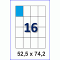 Этикетка А4-16 (52,5 х 74,2), 100 листов - прямые углы