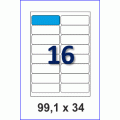 Этикетка А4-16 (99,1 х 34), 100 листов - закругленные углы