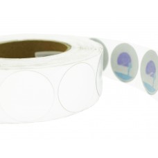 Антикражная этикетка белая круглая, диаметр 40 мм