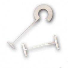 Биркодержатели для игольчатых пистолетов с ключком, длина 45 мм, упаковка 5000 шт, для стандартных тканей, белые